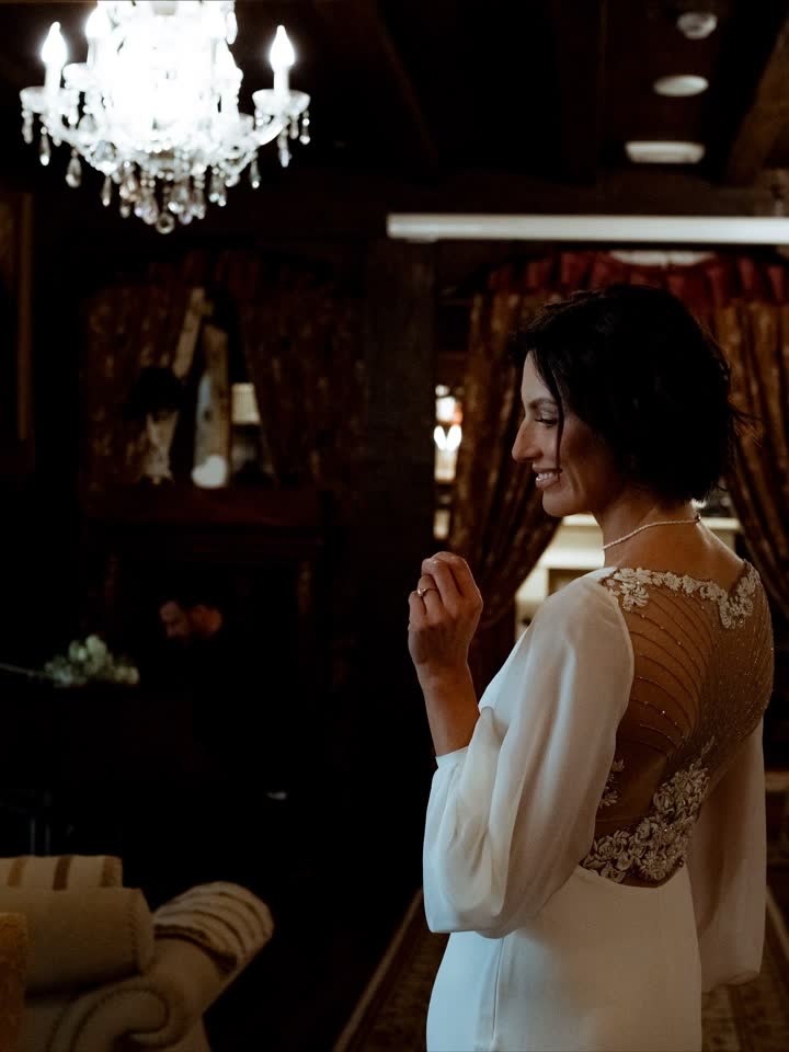 Fotografía de sesión con vestido de Atelier Anna