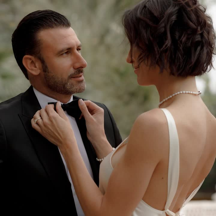 Fotografía de sesión con vestido de Atelier Anna