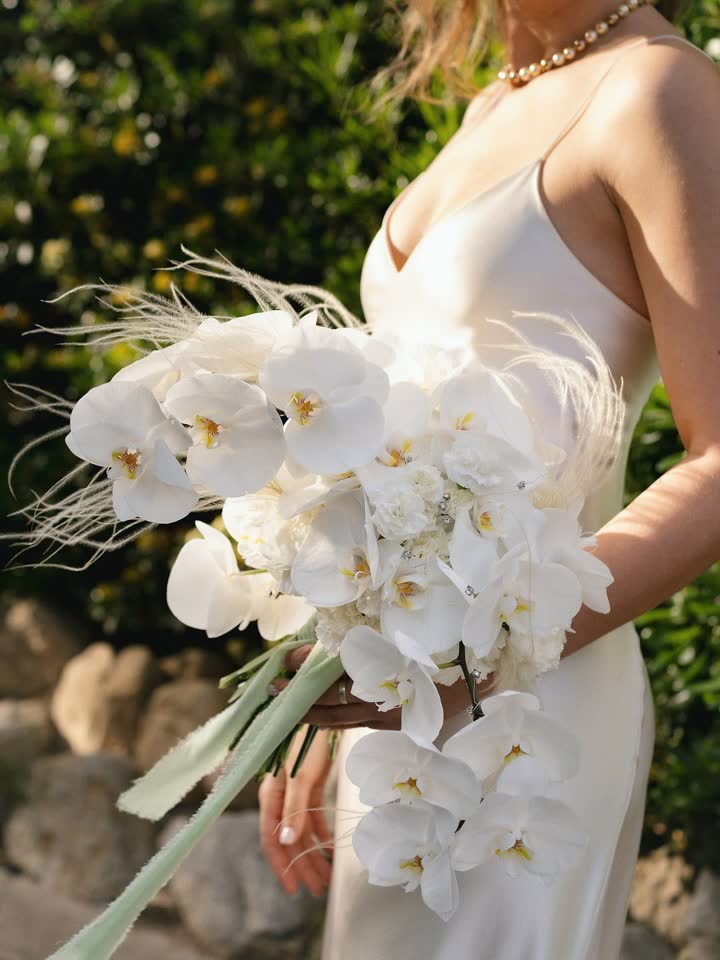 Fotografía de sesión con vestido de Atelier Anna
